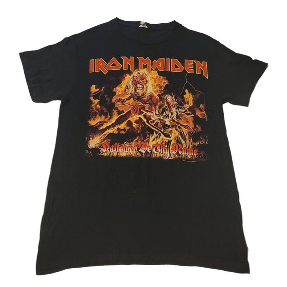 Iron Maiden Hallowed Be Thy Name T Shirt Small Black 2013 Retro - Picture 1 of 7